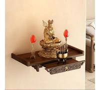 Tqoiozxa Altare buddista da parete/da tavolo, vetrinetta per statue di Guan Gong e Guanyin, tavolo per la meditazione e le offerte di incenso per la casa.(Wall-mounted,Small)