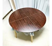 Tqoiozxa Tavolo pieghevole rotondo grande da 47-86 pollici di diametro, estensibile per piano tavolo temporaneo in legno, tavolo per banchetti di catering e feste senza gambe(Walnut,170cm/66.9in)