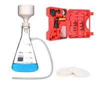 TQPGJJL Kit di filtrazione sottovuoto for impieghi gravosi e convenienti - Pompa in metallo e bottiglia filtrante, imbuto Buchner in porcellana, set completo for laboratorio generico(1000ML)