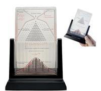 TQPGJJL Kit Multiuso Galton Board - 17cm Macchina Probabilità Da Tavolo, Modello Curva a Campana Stem, Antistress Ufficio, Regalo Scientifico Unico, 3000 Perle D'acciaio, 12×7×17cm, 350g