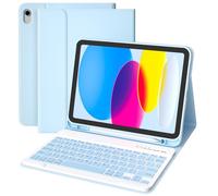 TQQ Custodia per tastiera per iPad A16 di 11a generazione 2025 e 10a generazione 2022 (11/11"), copertura per tastiera Bluetooth staccabile con portamatite per iPad 11/10 generazione, layout Regno