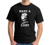 TQQCA BEAR Aromar T Shirt Sayings Franz Liszt Funny Liszt Musician Men Shirt Black S