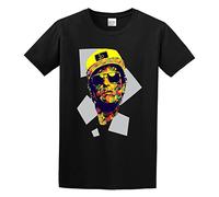 TQQCA BEAR Bruno Mars Design Style Round Neck Cosplay Tooling T-Shirt Black M
