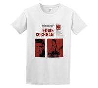 TQQCA BEAR Eddie Cochran The Best of Eddie Cochran Young Casual Round Neck T Shirt White M