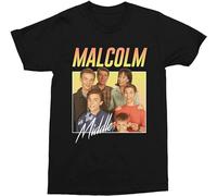 TQQCA BEAR Malcolm in The Middle Unisex Vintage Throwback Mens T-Shirt Black XL