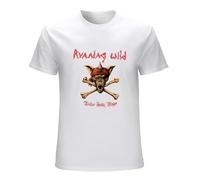 TQQCA BEAR Running Wild 'Under Jolly Roger Crossbones' T Shirt White XL