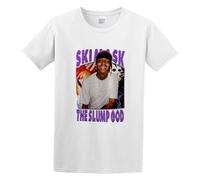 TQQCA BEAR Ski Mask The Slump God Hip Hop Rap Casual Round Neck T Shirt White XXL