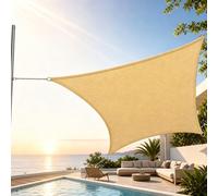 TQQEPOOL Vela Ombra Terrazzo Ponte - Copertura Esterna | HDPE, Atmungsaktiv, Rostfrei, Lichtbeständig, Langlebig, Flachmasche, Garten Pool Carport(Yellow,Rectangle3*6M)