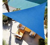 TQQEPOOL Vela Ombra Terrazzo Ponte - Copertura Esterna | HDPE, Atmungsaktiv, Rostfrei, Lichtbeständig, Langlebig, Flachmasche, Garten Pool Carport(Blue,Triangle2*2*2M)