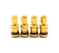 TQQTQQ 4Pcs/Set Car Truck Motorcycle Valve Short Stems Metal Bolt Tire Valve Stem Kit With Dust Cap Car Accessories(Gold)