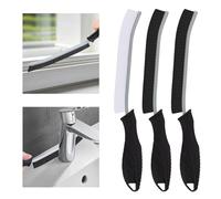 TQRR Spazzola per la Pulizia Delle Fessure - Spazzola Pulire Fughe, Multifunzionale Spazzola Per Pulizia Di Gap, Adatto Per La Pulizia Di Bagni, Casa, Cucine, Lavandino, Finestra (3, Nero)