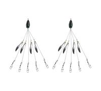 TQUXNGA 2 pezzi 5 braccio rigs testa nuoto esche gruppo esche da pesca Snapping girelle spinner attacco accessori per pesca a traina esche a scatto girelle spinner