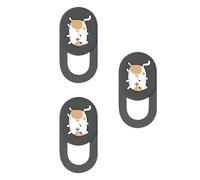 TQUXNGA 3pcs Webcam Covers Slide Cartoon Gattino Della Macchina Fotografica Coperture Per Il Computer Portatile PC Cellulare Web Camera Privacy Protector Sticker