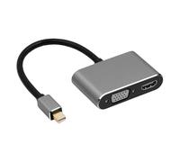 TQUXNGA 4K DisplayPort A Hdmis VGA Convertitori Alluminio Costruisce Adattatore Per Monitor Del Computer Portatile Proiettori Per Home Theater Ufficio DisplayPort A HDMI VGA Adapter