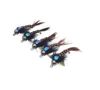 TQUXNGA 6 esche a mosca in metallo per affondare rapidamente e attirare i pesci in varie condizioni d'acqua, realistiche per la pesca delle creature