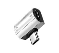 TQUXNGA Adattatore da USB C a 3,5 mm per cuffie e caricabatterie con porta per cuffie da 3,5 mm PD60W Ricarica rapida in lega di alluminio Adattatore di ricarica rapida