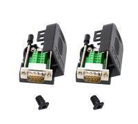TQUXNGA Adattatori terminali senza saldatura DB9pin con montaggio | Adattatori terminali porta con viti di montaggio / dado per strumenti, alloggiamento in PVC e lettori di codici a barre