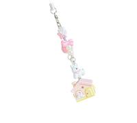 TQUXNGA Adorabile animale cottage titolare resina telefono cinturino design facile da usare portachiavi decorativo compatto per tutti i giorni amante degli animali domestici catena del telefono, D