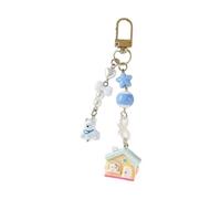 TQUXNGA Adorabile animale cottage titolare resina telefono cinturino design facile da usare portachiavi decorativo compatto per tutti i giorni amante degli animali domestici catena del telefono, Blu