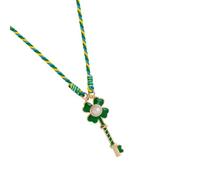 TQUXNGA Allegro collana con ciondolo a goccia a quattro foglie con dettagli a goccia vibranti catena regolabile gioielli per lei collana regalo artistica delicata clavicola, Misura unica, come