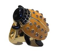 TQUXNGA Anelli a forma di farfalla con strass che gocciola olio anelli animali accessorio per vintage amorevole moda strass, Misura unica, come descritto, come descritto