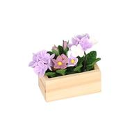 TQUXNGA Bella scena per casa delle bambole 1/12 puntelli pianta in vaso fiore con aspetto realistico per composizione Microlandscape realistica casa delle bambole fiore in vaso