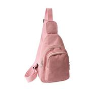 TQUXNGA Borsa a tracolla da donna piccola borsa a tracolla in velluto a coste Marsupio per viaggi, sport, corsa, escursionismo, rosa