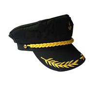 TQUXNGA Cappello da marinaio Cappelli da festa divertenti Cappello | Costume da capitano marinaio per bambini adulti uomini donne, cappello da marinaio scuro senza formale,