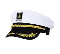 TQUXNGA Cappello da marinaio Cappelli da festa divertenti Cappello | Costume da capitano marinaio per bambini adulti uomini donne, cappello da marinaio scuro senza formale,