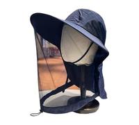 TQUXNGA Cappello da sole con patta per il collo, regolabile, traspirante, da pesca, a tesa larga, protezioni solari per donne, uomini, adolescenti, protezioni per la pesca