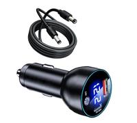 TQUXNGA Caricabatterie da auto con display a LED da 30 W tipo C e porta USB da 100 W per camion autobus alimentatore stabile camion potenza