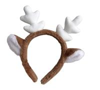 TQUXNGA Cerchietto per capelli con corna di cervo, unisex, in morbido tessuto, per costumi di Natale e tutti i giorni