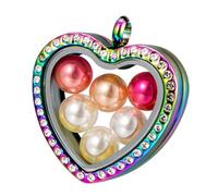TQUXNGA Ciondolo artistico a forma di cuore in acciaio inossidabile per progetti artigianali, componenti di gioielli, ciondolo creativo, portachiavi a forma di cuore, in acciaio inox, adatto per