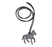 TQUXNGA Comoda collana regolabile in pelle con ciondolo a forma di cavallo in acrilico leggero che assicura un aspetto elegante e alla moda con ciondolo in acrilico per maglione, Misura unica, come