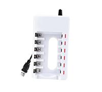 TQUXNGA Compatto 6Bay Adattatore di Ricarica Batteria Compatibile Per 1.2V 2A/3A Batterie Adattatore di Ricarica Per Casa Ufficio Accessorio MultiSlot