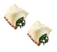 TQUXNGA Confezione da 2 coperture permanenti per piante in tessuto non tessuto per resistenza al freddo, evidenziando la moda orizzontale e la ventilazione per proteggere le piante