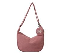 TQUXNGA Elegante borsa a tracolla in velluto a coste con tracolla regolabile, perfetta per lavoro, viaggi, shopping, appuntamenti, rosa