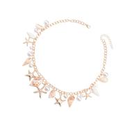 TQUXNGA Elegante collana a catena per clavicola con ciondolo a forma di conchiglia per varie occasioni in spiaggia, D, come descritto, come descritto