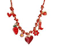 TQUXNGA Elegante collana con ciondolo regolabile, in acciaio inox, adatta per abbinare abiti casual in acciaio inox, Misura unica, come descritto, come descritto