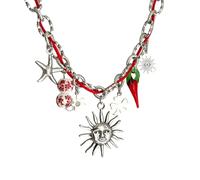 TQUXNGA Elegante collana con ciondolo regolabile, in acciaio inox, adatta per abbinare abiti casual in acciaio inox, Misura unica, come descritto, come descritto