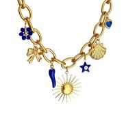 TQUXNGA Elegante collana con ciondolo regolabile, in acciaio inox, adatta per abbinare abiti casual in acciaio inox, Misura unica, come descritto, come descritto
