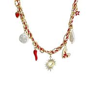 TQUXNGA Elegante collana con ciondolo regolabile, in acciaio inox, adatta per abbinare abiti casual in acciaio inox, Misura unica, come descritto, come descritto
