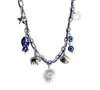 TQUXNGA Elegante collana con ciondolo regolabile, in acciaio inox, adatta per abbinare abiti casual in acciaio inox, Misura unica, come descritto, come descritto