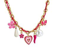 TQUXNGA Elegante collana con ciondolo regolabile, in acciaio inox, adatta per abbinare abiti casual in acciaio inox, Misura unica, come descritto, come descritto