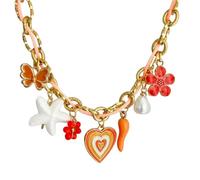 TQUXNGA Elegante collana con ciondolo regolabile, in acciaio inox, adatta per abbinare abiti casual in acciaio inox, Misura unica, come descritto, come descritto