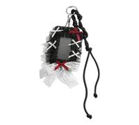 TQUXNGA Elegante porta badge gotico Bowknot portachiavi perline pizzo fascino accessorio alternativo portachiavi moda portachiavi gotico scuro, Carta con fiocco multicolore, Taglia unica