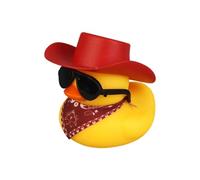 TQUXNGA Giocattolo per uccelli da cowboy per giochi, Red | Personaggio western riconoscibile, dettagli coordinati cappello e bandana, compagno leggero per le gite in acqua
