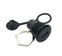 TQUXNGA Lega USB3.0 Connettore presa montaggio a pannello con cappuccio impermeabile per installazione di apparecchiature industriali esterne femmina a femmina supporto rotondo pannello