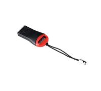 TQUXNGA Lettore di schede di memoria TF esterno con presa USB-a integrata | Interfaccia USB 2.0, accesso dedicato alla scheda di memoria TF, corpo nero e rosso, connessione USB a spina esterna