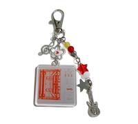TQUXNGA Portachiavi alla moda che offre opzioni di colore ciondolo borsa per Trendsetter e musica rock Aficionados Trendy Youth Keychain, Rosso, Taglia unica